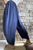 Tasha Cushion Cotton Sia Barrel Pant Navy